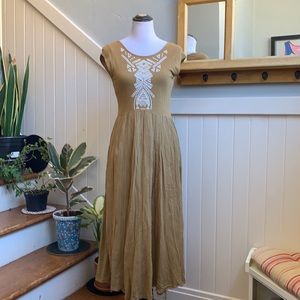 Free People Toosaloosa Slub Meadows Midi Dress